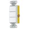 Hubbell Wiring Device-Kellems Switches and Lighting Controls, Combination Devices, Residential Grade, Decorator Series, 3) Three Way Rockers, 15A 120V AC, Side Wired, White RCD111W - alternate 1